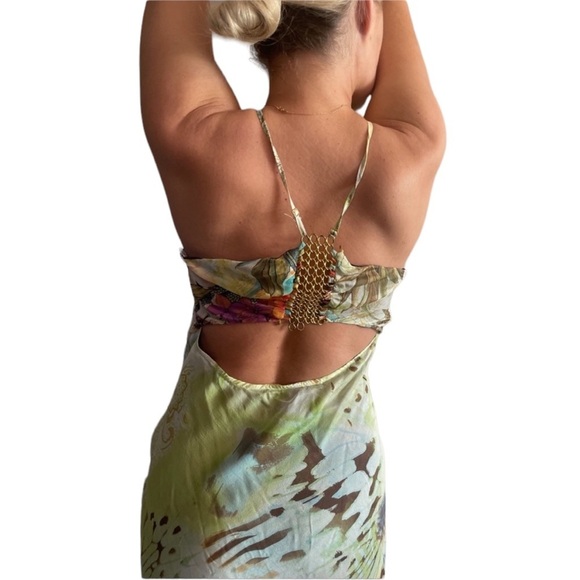 Jovani Green Print Maxi Dress - Picture 4 of 4